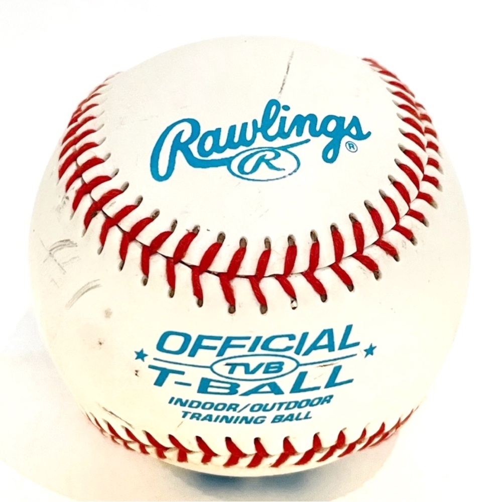 Rawlings Official T-Ball Indoor/Outdoor Training Ball TVB Soft Core Baseball 9in